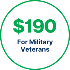 For Military Veterans 190$