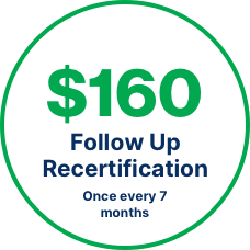 Follow Up Recertification 160$